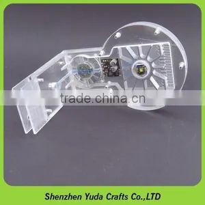 Acrylic Block Holder Polished and Machined CNC Router Acrylic With Milling Holes thumbnail-5