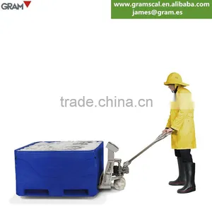 2T Good Performance Stainless Steel Hand Pallet Truck Scales thumbnail-4