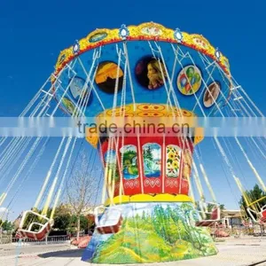 Funfair Swing Flying Chair Rides / Free Fall Tower / Amusement Park Equipment thumbnail-5