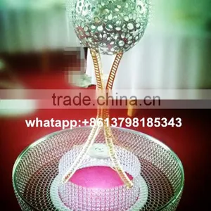 Latest and Tall Crystal Candelabra Glass Ball Small Wedding Centerpiece thumbnail-1