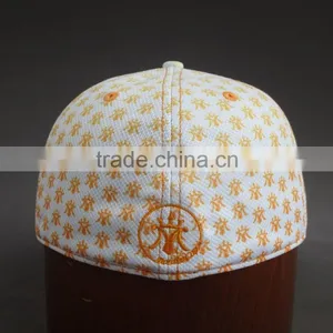 High Quality Flat Brim 3D Embroidered 6- Panel Fitted Cap thumbnail-4