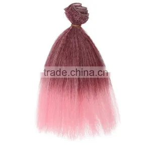 Hotsale Pink Ombre Colored Vintage Dam Troll Doll Hair Wig thumbnail-3