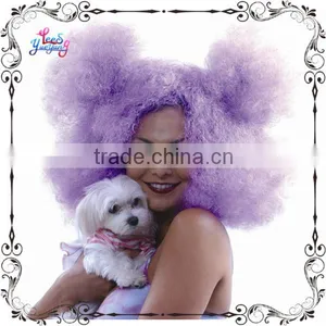 Oversized Light Purple Fluffy Bigger Funny Wig thumbnail-2