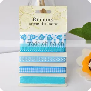 Pattern Ribbon, Grosgrain Ribbon , Ribbon Set , Scrapbooking Ribbon, Ribbon for Bowing thumbnail-1