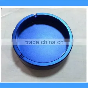 DCA009123BLU Blue Color Round Shape Aluminum Alloy Ashtray, Aluminum Table Ashtray thumbnail-2