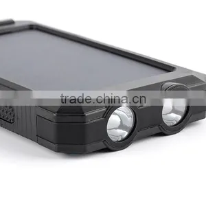 2016 New IP68 Waterproof 10000mah Mobile Solar Charger Power Bank With Led Light thumbnail-4