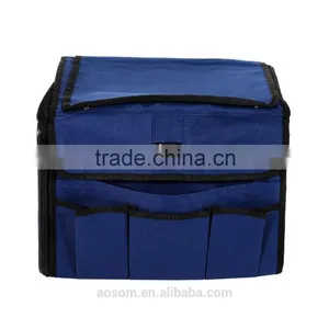 Pawhut Collapsible Folding Soft Portable Pet Crate Carrier - Dark Blue thumbnail-5