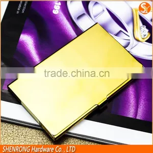Luxury Gold Color Blocking RFID Credit Card Holder With Engraving LOGO thumbnail-4