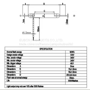 Xenon Flash Tube-Linear IPl Lamp 90W thumbnail-4