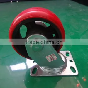 6" Casting Flat Plate Swivel Castor thumbnail-1