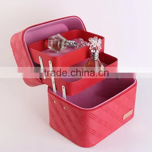Chinese Factories Wholesale Custom Luxurious Leather Cosmetic Box, Multi-function Eye Shadow Box thumbnail-4