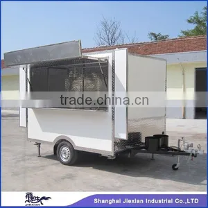 JX-FS280A Stainless Steel Mobile Fast Food Trailer With Foldable Advertising Board thumbnail-2
