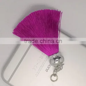 STOCK Cheap Tassel Cellphone Jewelry Hats Accessories Tassel With Buckle for Sale thumbnail-3