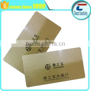 Metallic Effect Golden Hot Stamping PVC Card With Customized Design thumbnail-1