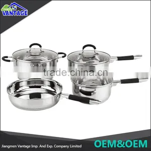 2016 7pcs Stainless Steel Modern Kitchen Nonstick Cookware Sets Cooking Pot thumbnail-4