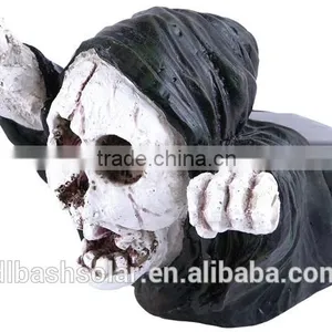 Sinister SKULL Skeleton Scary Lantern Halloween Light Up Party Spooky Decoration thumbnail-2