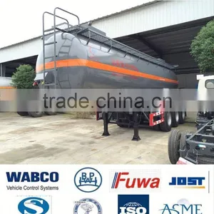 China Carbon Steel 40m3 Liquid Chemical Tanker Semi Trailer thumbnail-5