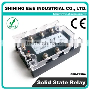 SSR-T25DA CE Approved DC To AC 3 Phase 25A Solid State Relay thumbnail-1