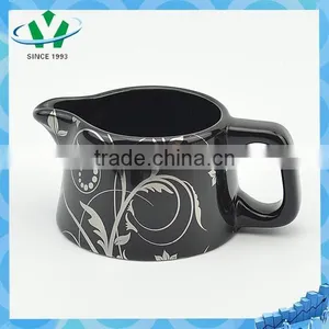 Elegant Black Flower Pattern Ceramic Tea Pot thumbnail-5