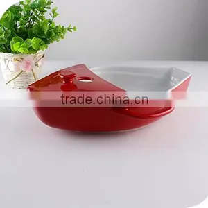 China Factory Suppliers Ceramic Cookware Boat Shape Casserole thumbnail-6