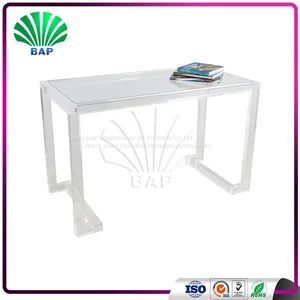 New Design Acrylic Salon Table Glass Coffee Table Clear Office Table Nail Manicure Table thumbnail-1