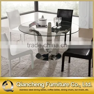 Simple Design Dining Table With Clear Glass Top thumbnail-1