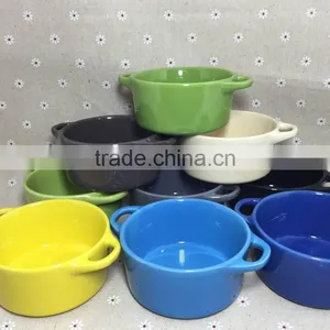 Stocked Ceramic Soup Pot Milk Pot Bakeware Bowl With Handle thumbnail-4