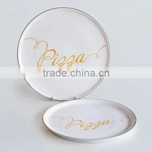 12" Ceramic Pizza Plate With Decal thumbnail-1