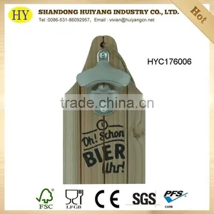Wall Mounted Beer Bottle Opener on Wood Board thumbnail-4