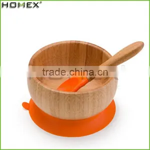 Colorful Round Baby Bowl, Spoon Bowl Cup Bamboo Eco-Friendly Baby Dinner Set/Homex_Factory thumbnail-1