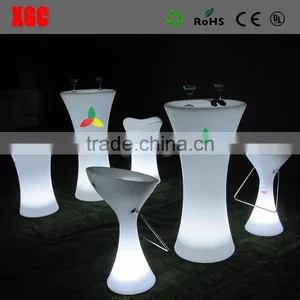 Glowing White Color Cocktail Table for Birthday Party thumbnail-6