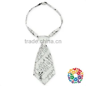 Black White Bunny Printed Polyester Baby Necktie Adjustable Boys Neckties thumbnail-2