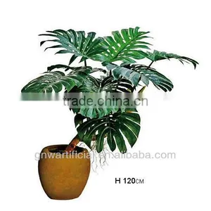 GNW G126 Wholesal Foliage Artificial Plant Indoor With Green UV Plastic Leaves for Aquariums thumbnail-6