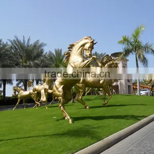 Popular Garden Decor Golden Horse Statue thumbnail-1