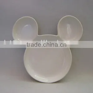 Kid Divided Ceramic Food Serving Plate for School thumbnail-1