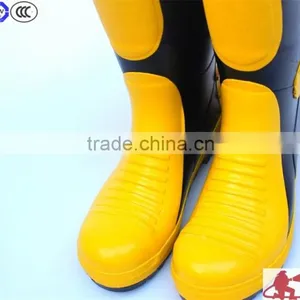 Fireman Firefighter Steel Toe Rubber Foot Protected Recuse Safety Shoes Rubber Preventing Hurt Boots Working Boot thumbnail-3