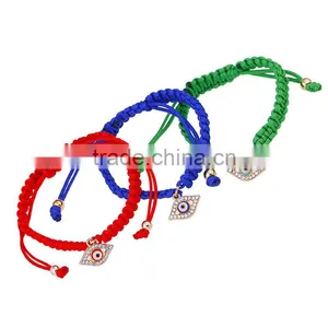 Rhinestone Evil Eye Charm Macrame Bracelet Personalized Frendship Bracelet for Promotion Gifts thumbnail-1