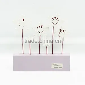 2017 Holiday Vintage White Snow Flower Table Top Use Home Christmas Decoration 2017 thumbnail-3