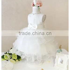 Retail Hot! 2015 Baby Girl Dress Lace Multi-layer Tulle Cute Princess Dress Bow Belt Fashion Vestido Meninas thumbnail-5