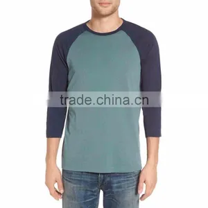 3/4 Sleeve Raglan T-Shirt for Men's High Quality Blank Printed T-shirts Wholesale Custom Manufacturer thumbnail-1