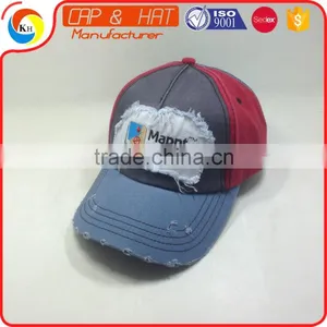 Washed And Distressed Baseball Cap With Embroidery Patch thumbnail-1