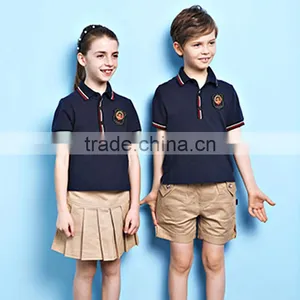 Summer Short Sleeve Kids Polo School Uniform Latest Designs thumbnail-6