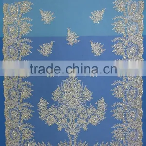 Wholesale Embroidery Sequin Tablecloth Dubai Lace Table Cloth thumbnail-1