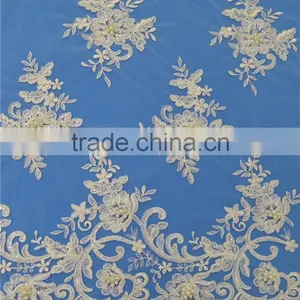 2017 African Embroidery on Net Wholesale Beaded Trust Win Lace Fabric thumbnail-1