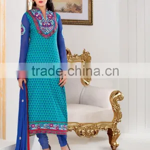 Cotton Jacquard ReadyMade Suits With Designer Dupatta thumbnail-1