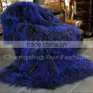 CX-D-23D 2016 New Winter Genuine Mongolian Lamb Fur Blanket Fur Rugs thumbnail-6