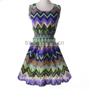 Hot Sell New Korean Style Women Clothing Bohemian Floral Sleeveless Vest Printed Beach Chiffon Dress Bohemian Style Clothing thumbnail-5