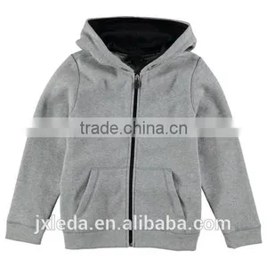 OEM Full Zip Plain Hoodie Junior Boys, Wholesale Children Clothing Overseas thumbnail-1