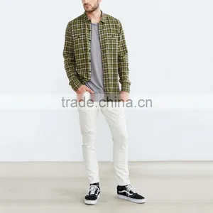 White Plain Ripped Jeans 2016 Men Washed Cheap Wholesale China thumbnail-4