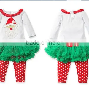 New 2015 Girls Christmas Clothing Kids Santa Claus Outfits Children Christmas Days Clothes thumbnail-1